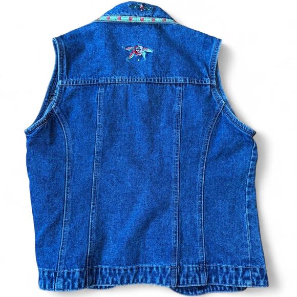 90's Bill Blass Denim Vest - Picture 3 of 5